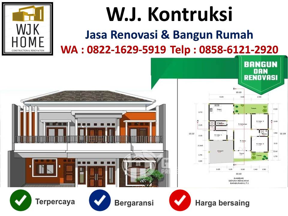 Jasa renovasi rumah  leter l di  Bandung wa 082216295919 